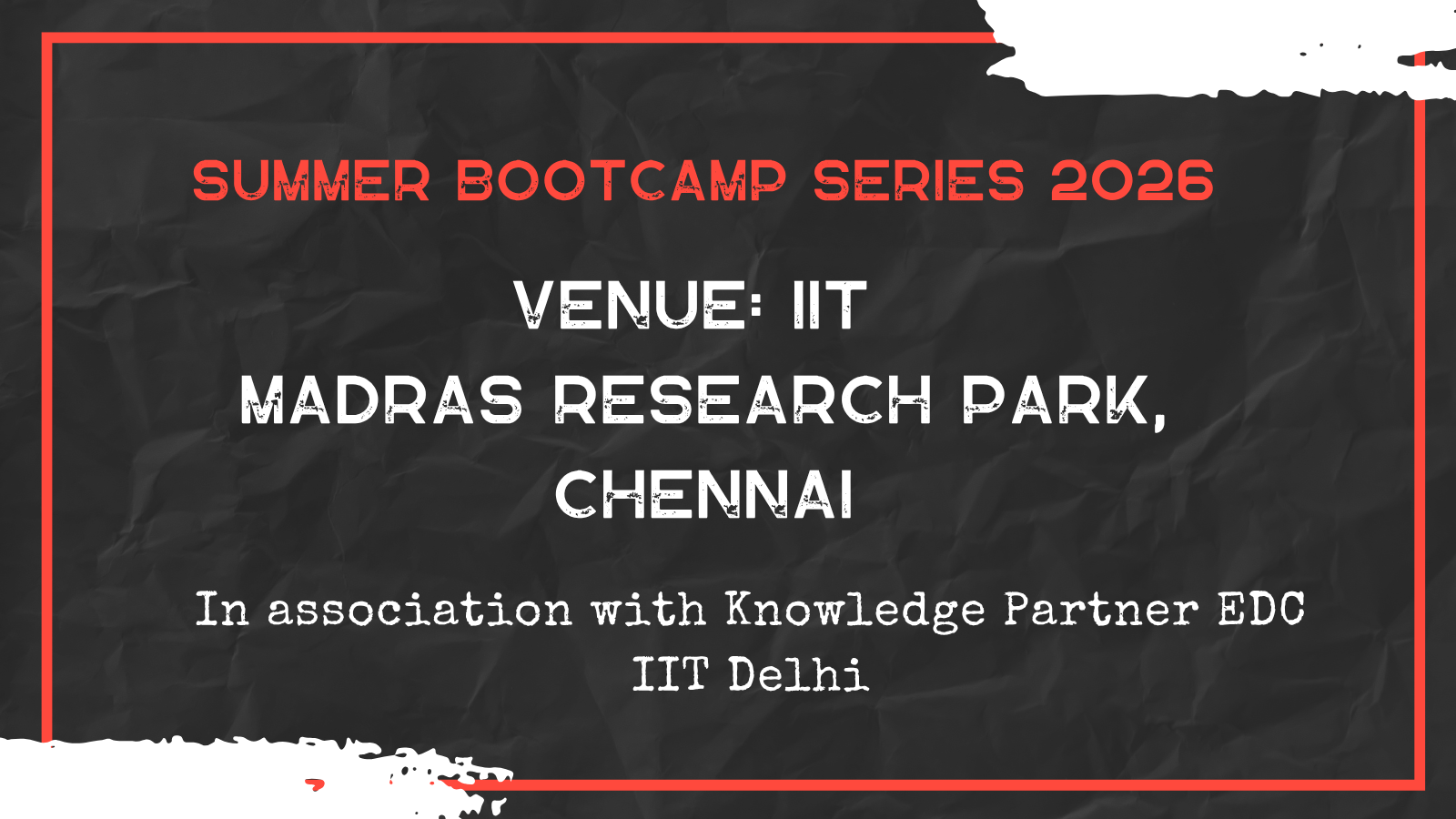 IIT Madras Research Park summer bootcamp poster